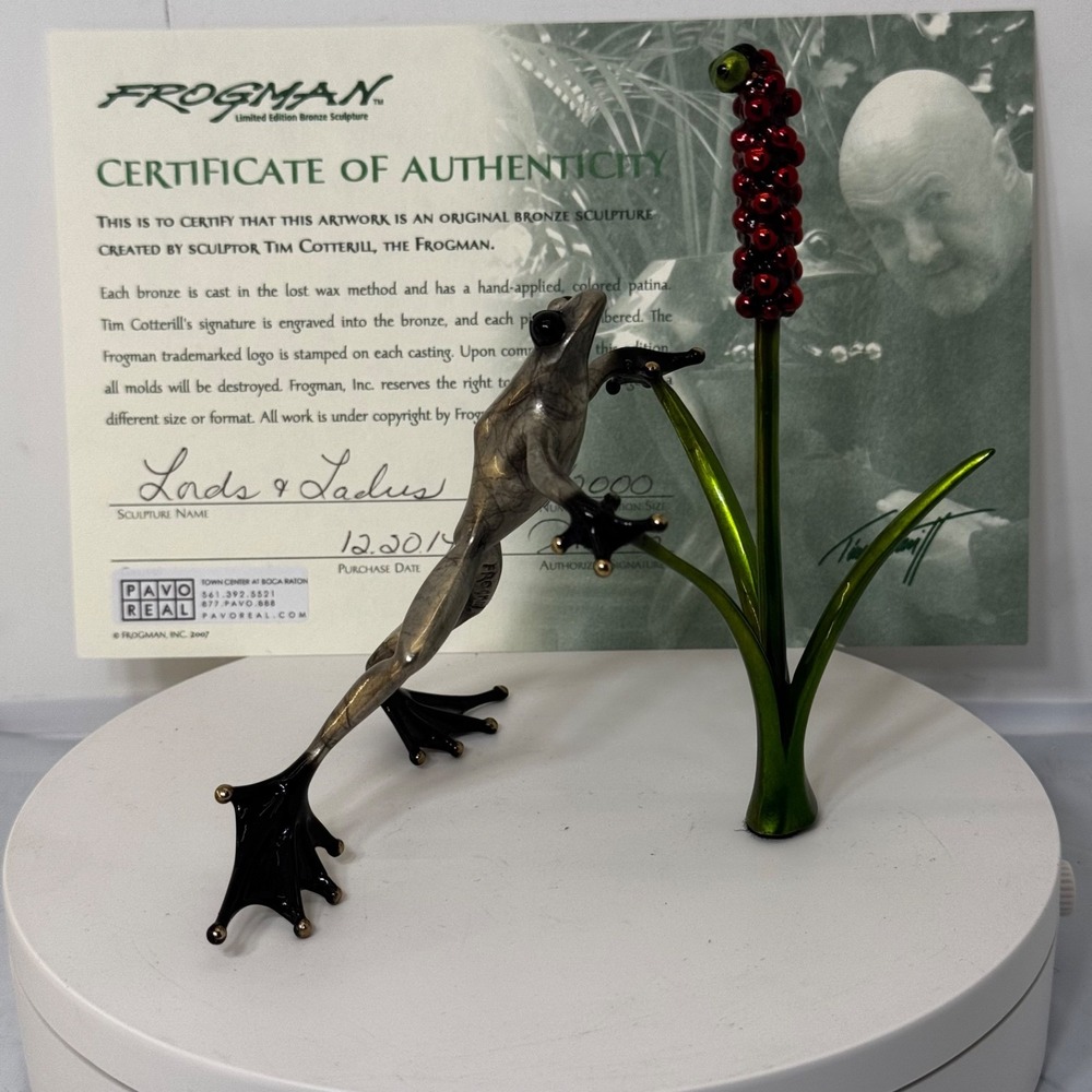Frogman Tim Cotterill LORDS AND LADIES Bronze Sculpture 12/2000 COA